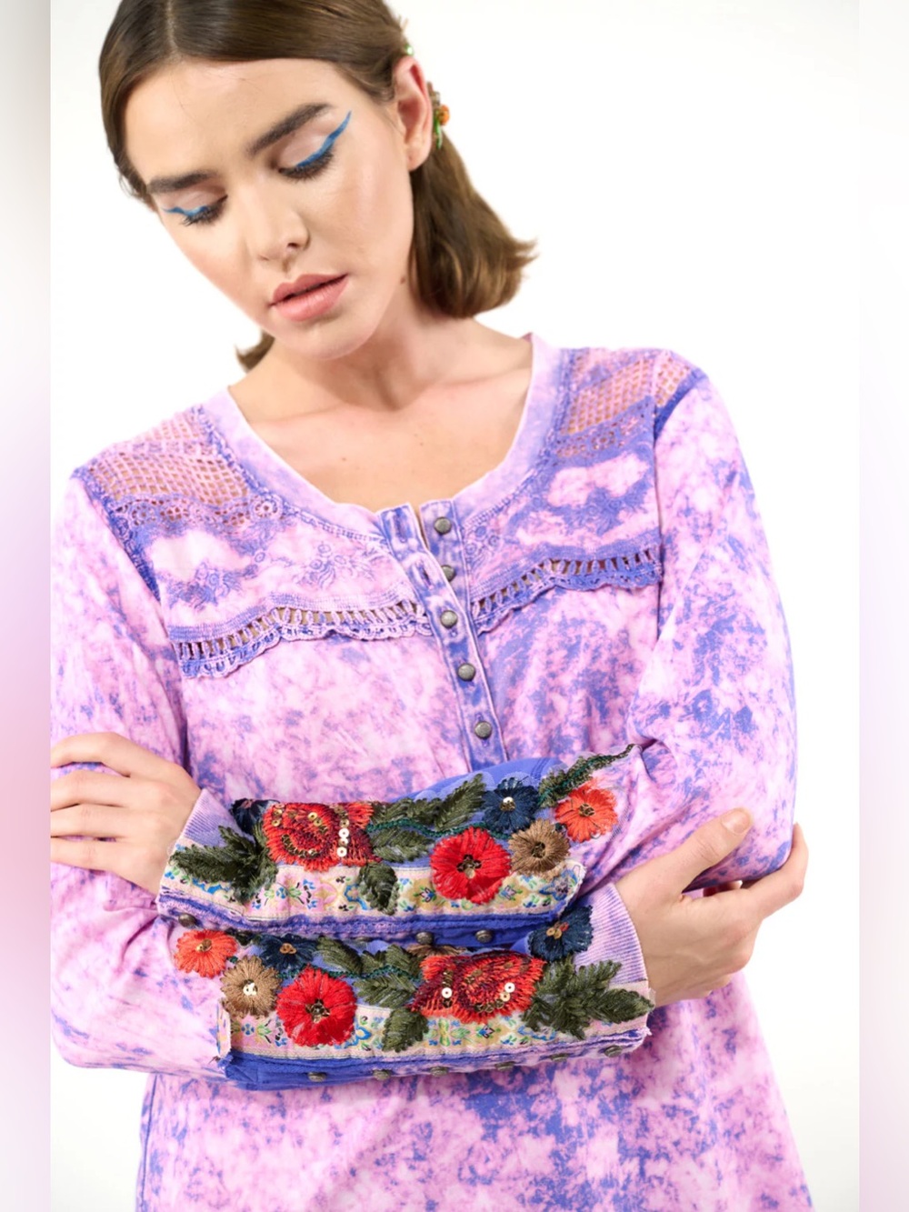 🌹NWT! Aratta Boho Embroidered Tunic Dress